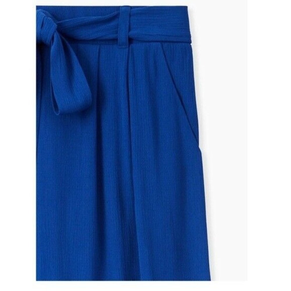 Torrid SAPPHIRE CRINKLED GAUZE SELFTIE CULOTTEPANT Size 0X - Picture 2 of 6
